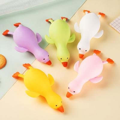 1/5Pcs Stress Relief Duck Squeeze Toy Decompression Lying Duck Sensory Toy Slow Rising Stress Ball Animal Fidget Toy