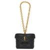Juni Mini-Lammleder-Handtasche Mit Bronzefarbenen Beschlägen Damenhandtaschen Schwarz 823952-1EL07-1000