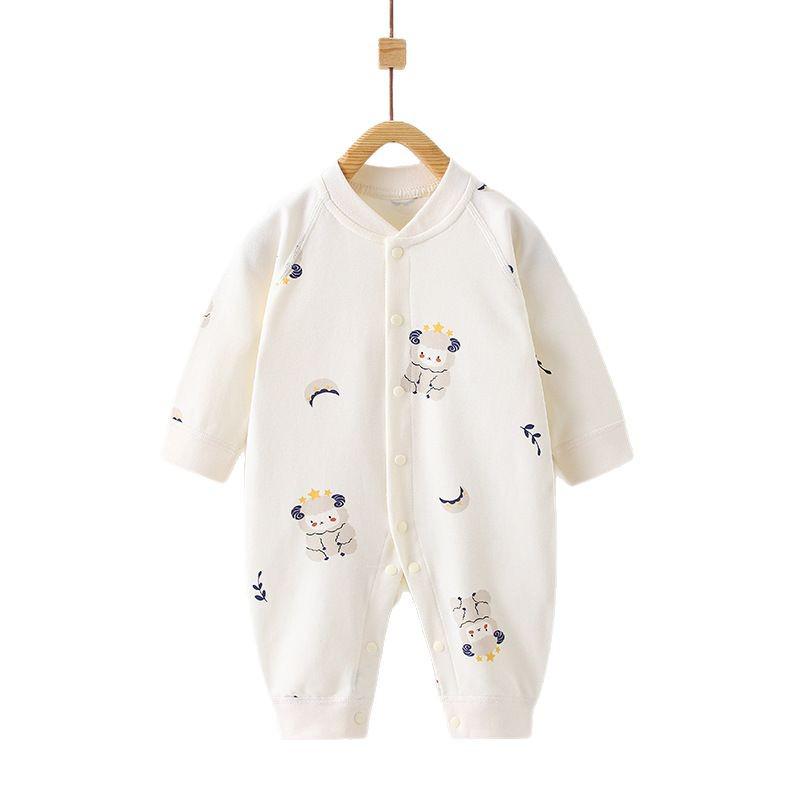 Pure Cotton Long Sleeve Baby Romper - Spring/Autumn Newborn Bodysuit & Boneless Pajamas