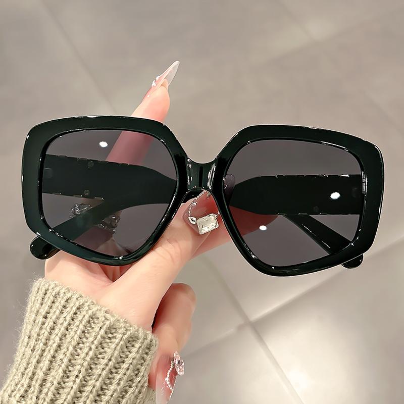 

Новые модные солнцезащитные очки с большой оправой, европейские и американские простые многоугольные персонализированные солнцезащитные очки