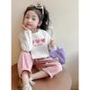 Girls' Pure Cotton Long-Sleeve T-Shirt - Korean Style Autumn Fashion, Stylish and Versatile Loose Fit Top for Kids