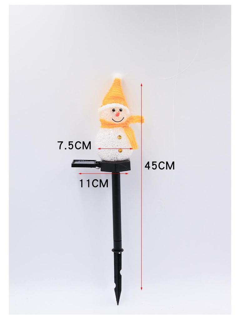 2024 Outdoor Solar Snowman LED Lights – Waterproof, Courtyard Christmas Decoration, Ground Insert, String Lighting
