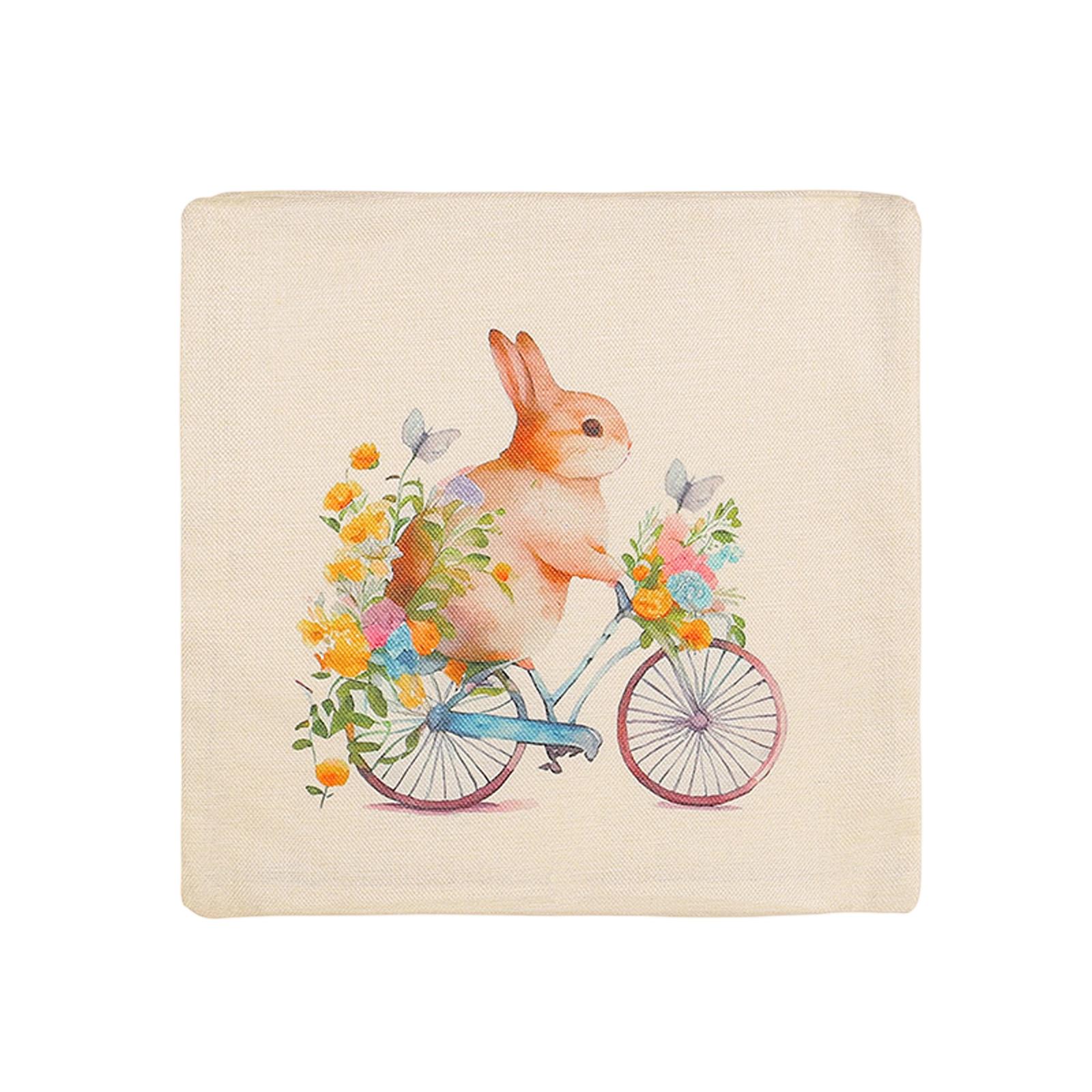 

Великодня наволочка, Мила мультяшна наволочка з кроликом, Прикраса для дивана у вітальні. One Size