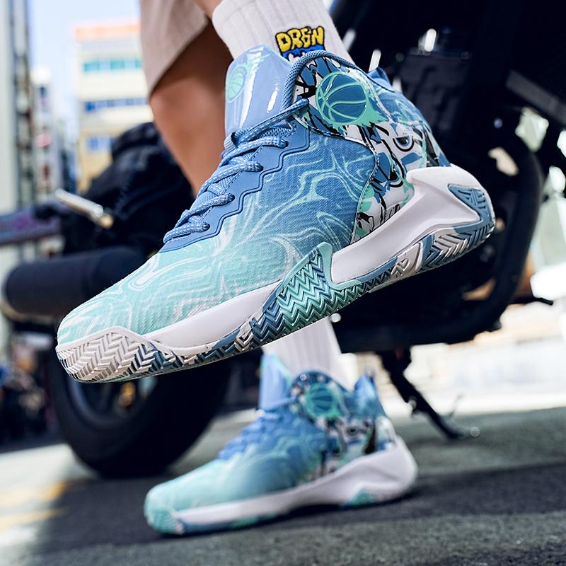 Basketballschuhe für Herren, atmungsaktiv, dämpfend, rutschfest, tragbar, Laufschuhe, Fitnesstraining, sportliche Basketball-Sneakers für Damen