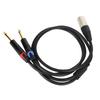 Dual 1 4 Inch to XLR Male Y Splitter Cable XLR Male to Dual 6.35mm TS Mono Plug Microphone Sound Converter Adapter