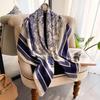 Women's 110cm Large Square Scarf: Versatile Print Shawl & Sunscreen