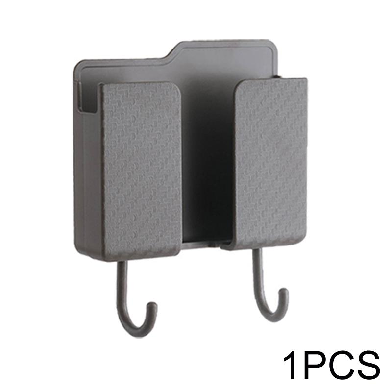 

1-4 шт. настенный ящик для хранения многофункциональный органайзер без перфорации пульт дистанционного управления телевизором DIY держатель для зарядки мобильного телефона 1pc коричневый