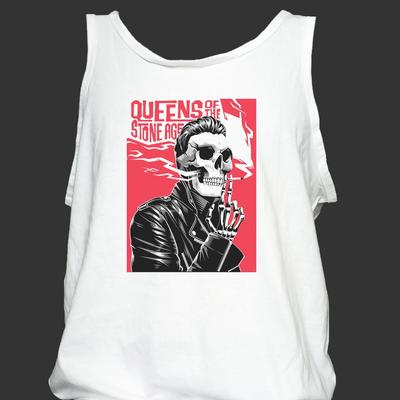 Queens of the Stone Age Metal Rock TSHIRT Vest Top Unisex White S2XL Unisex T-Shirt