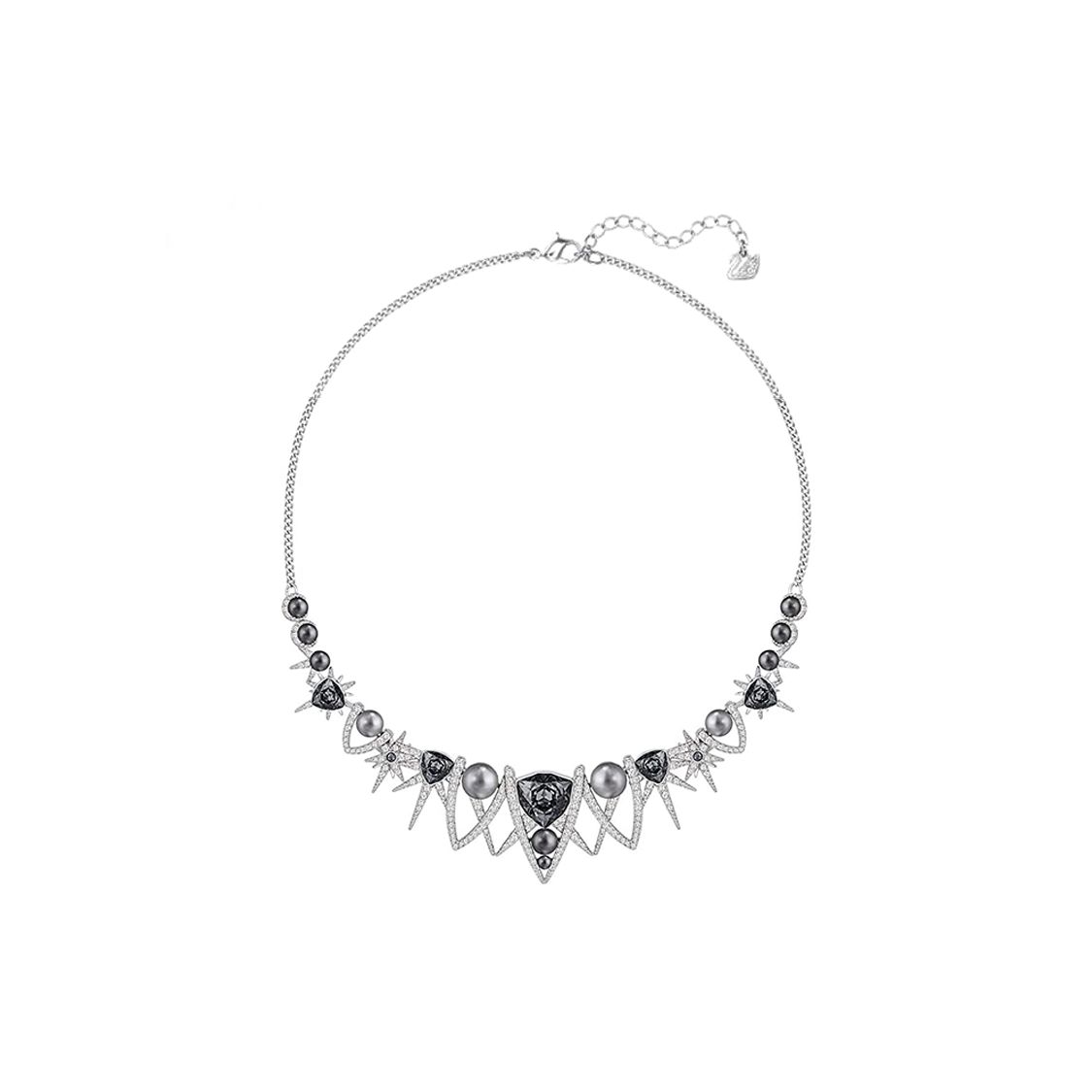 

Swarovski Fantastic Black Triangular Cut Platinum Plated Crystal Necklace Women necklace 5216630 Black,F