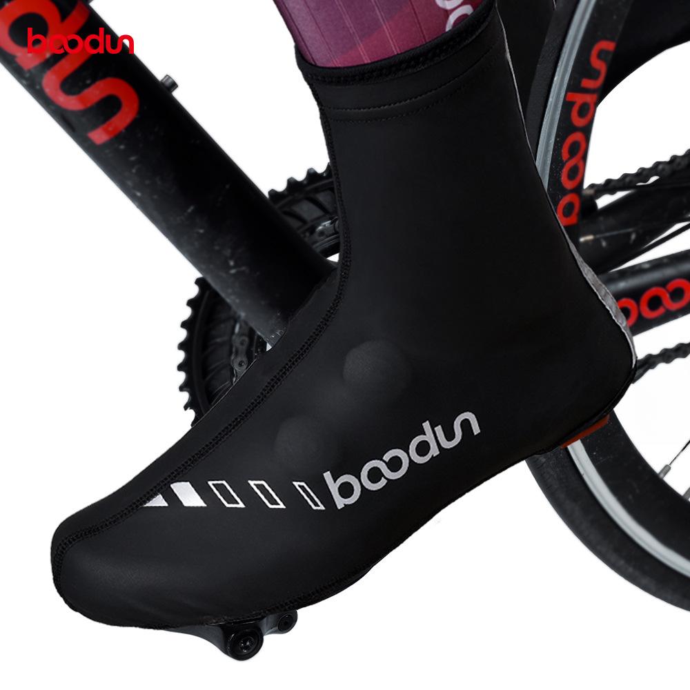Velvet-Lined Winter Cycling Shoe Covers: Warm, Dustproof, Splash-proof, Non-slip, Wear-resistant PU for Night Sports