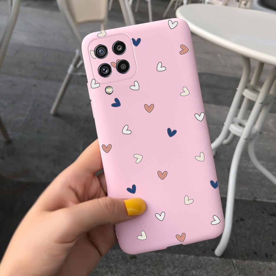 For Samsung Galaxy M32 Case Samsung M12 Soft Silicone Flower Phone Case For Samsung M32 M325F Cover Galaxy M 12 32 M12 TPU Funda