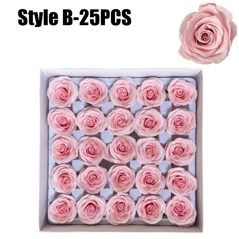 6.9cm Soap Rose Flower Head Bake Brown New Style DIY Gift F Mother's Day Birthday Valentine Wedding Baby Shower Favor