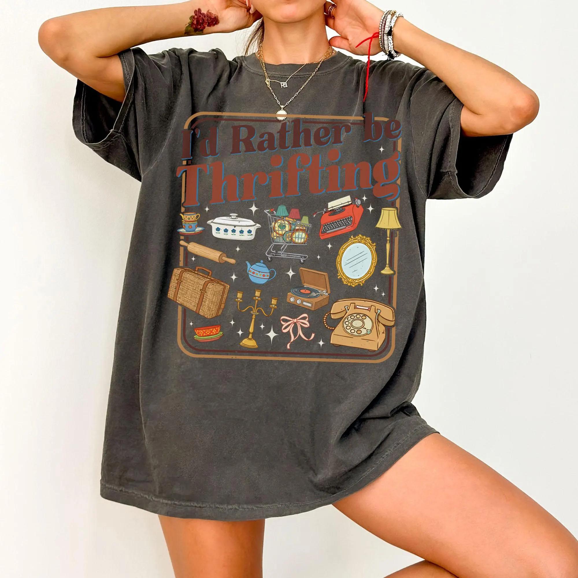 

Plus Size Summer Womens Vintage Thrift Store Aesthetic Design TShirt Cotton Breathable Stylish Versatile Street Style Oversized XL