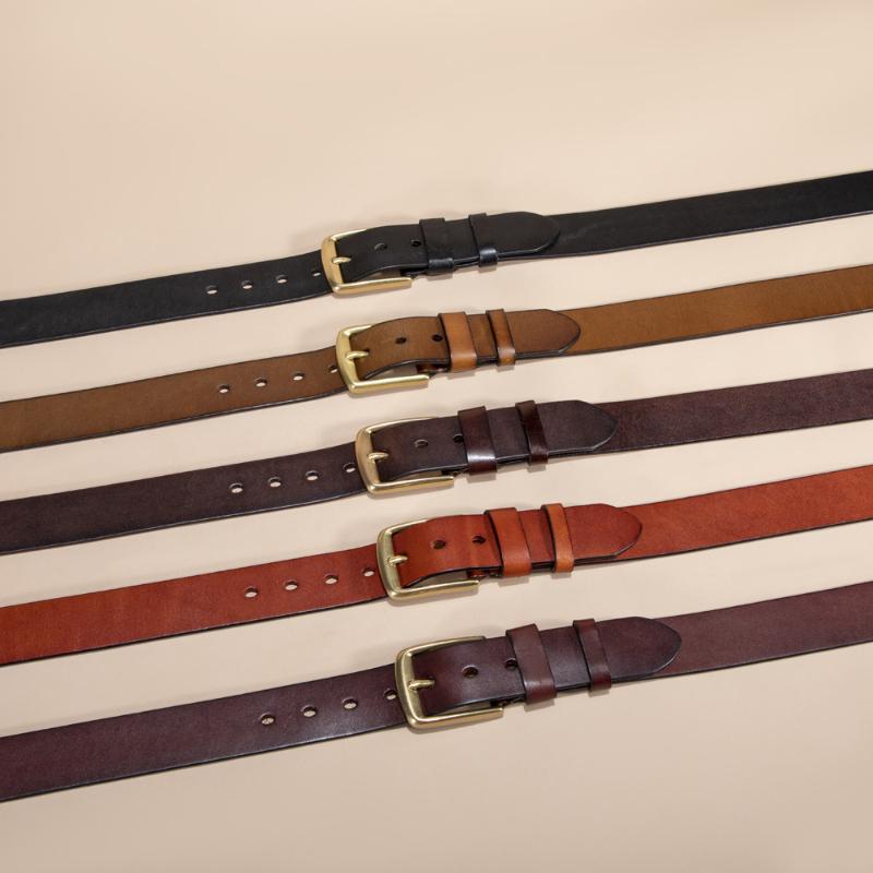 First layer scalper leather belt men's retro pin buckle casual versatile men's first layer cowhide belt
