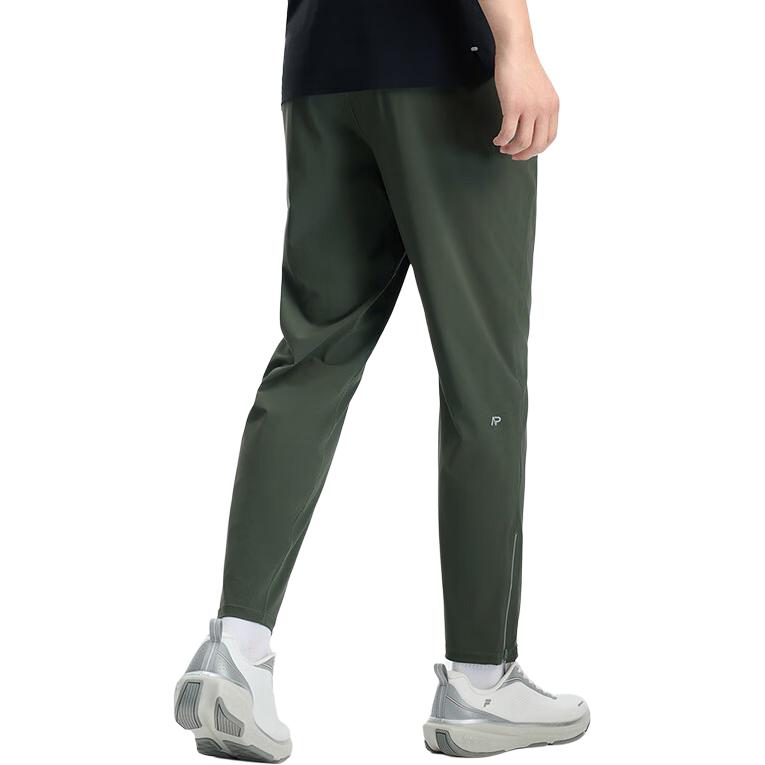 Fila Solid Color Outdoor Casual Mid Waist Straight Leg Elastic Drawstring Knit Sports Pants Men Bottoms Pine-Green A11M431608F-GN