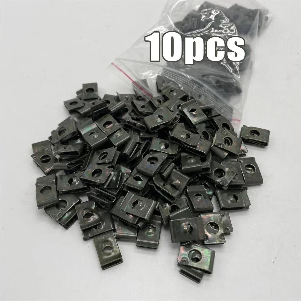Car Metal Screw Clips Mixed Set U-Type Fastener Clip with Screw Anti-rust Fender Bumper Protection Buckle Iron Sheet Screw Amagi