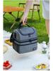 Double-Layer Insulated Lunch Bag - Large Capacity, Waterproof, Handheld for Work & Outdoor Use