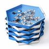 Becko Stackable Puzzle Sorting Trays Jigsaw Puzzle Sorters with Lid Puzzle Accessory for Puzzles Up To 1500 Pieces, 8 Hexagonal Tray