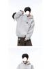 Men's Autumn/Winter American Letter Embroidered Hooded Sweatshirt - Loose Fit, Plus Velvet, Thickened Heavyweight Casual Hoodie Jacket