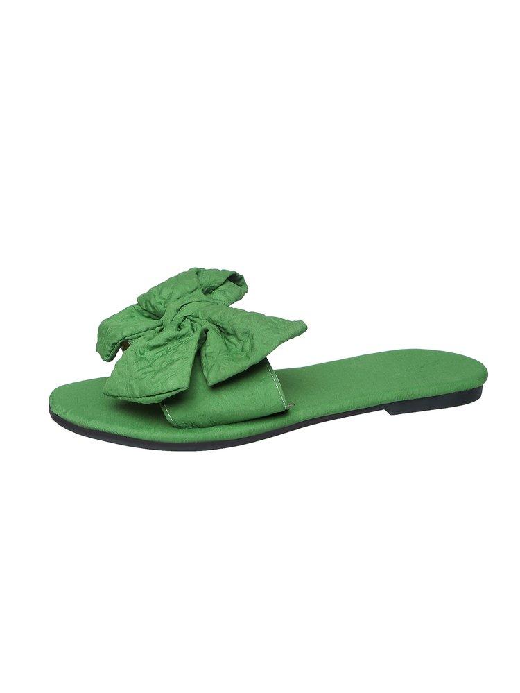 Fashion Summer Bow Sandals Slip Plus Size Casual Breathable Lightweight Outside Fashion Slippers