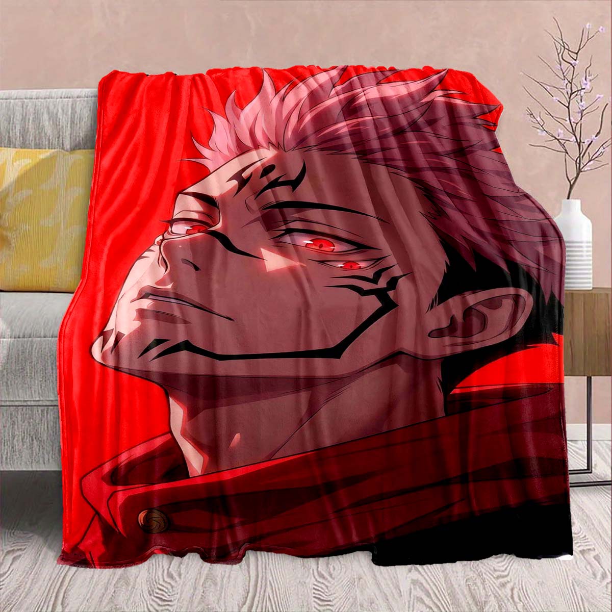 

Jujutsu Kaisen Flannel Plush Blanket Warm Soft Throw Lightweight Cozy Couch Bed Home Decor 75x90cm