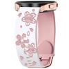 Universal 20mm Width Flower Engraved Watchband For Samsung Galaxy watch 7 6 4 5 Strap Huami Amazfit Active GTS 4 Mini 3 Pro GTR 2e Silicone Bracelet
