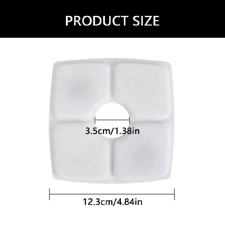 Pet Fountain Filters and Foam for Dog Cats Water Dispenser Replacement Filter Water Fountain Filtration System Accessory