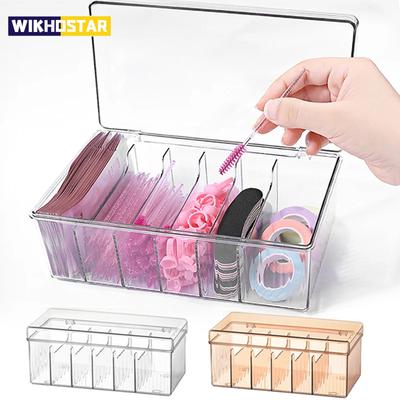 Eyelash Storage Box With Lid Desktop Cosmetics Organization Tool Acrylic Transparent Case Holder Exclusively For Makeup Supplies