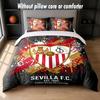 Set de Cama con Diseño del Sevilla FC 1 Funda Nórdica + 2 Fundas de Almohada Suave Transpirable Ropa de Cama para el Hogar