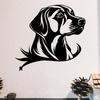 Contemporary Metal Dog Head Wall Sculpture, Iron Dog Statue for Indoor Outdoor, Mounted Animal Decor Gift for Dog Owners, Unique Home Art