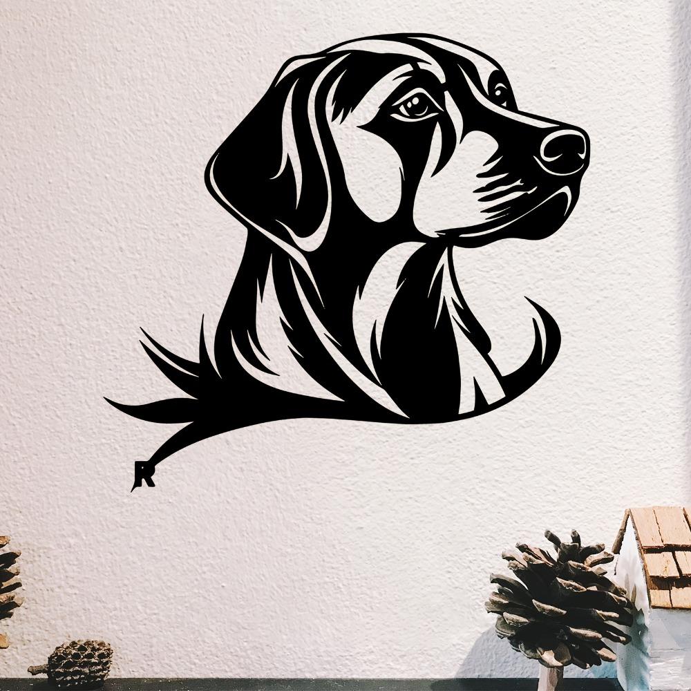 Contemporary Metal Dog Head Wall Sculpture, Iron Dog Statue for Indoor Outdoor, Mounted Animal Decor Gift for Dog Owners, Unique Home Art