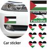 High-quality Pet Material Car Sticker 14cm Palestinian Flag Decal