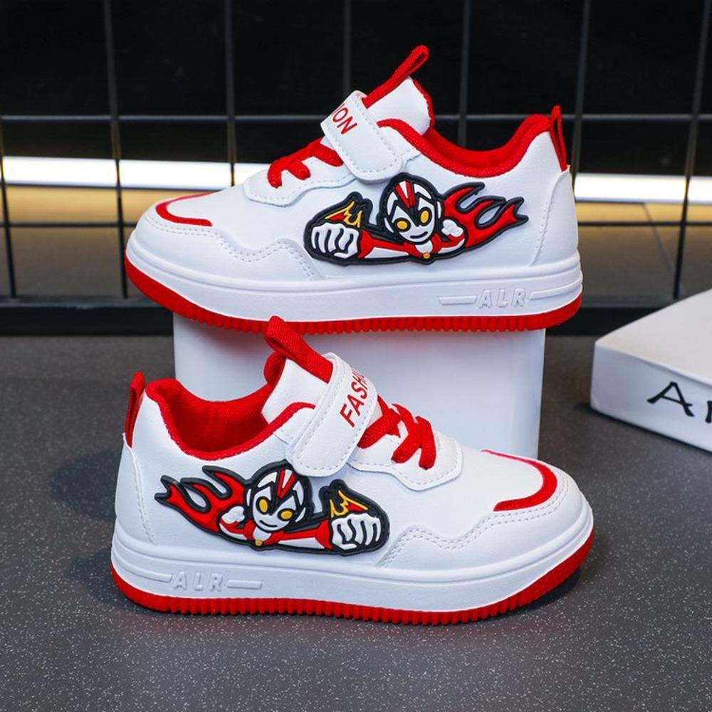 

Boys Cartoon Preppy Non Slip Sneakers Lightweight Breathable Running Shoes Kids Casual Skate Shoes size 26 красный