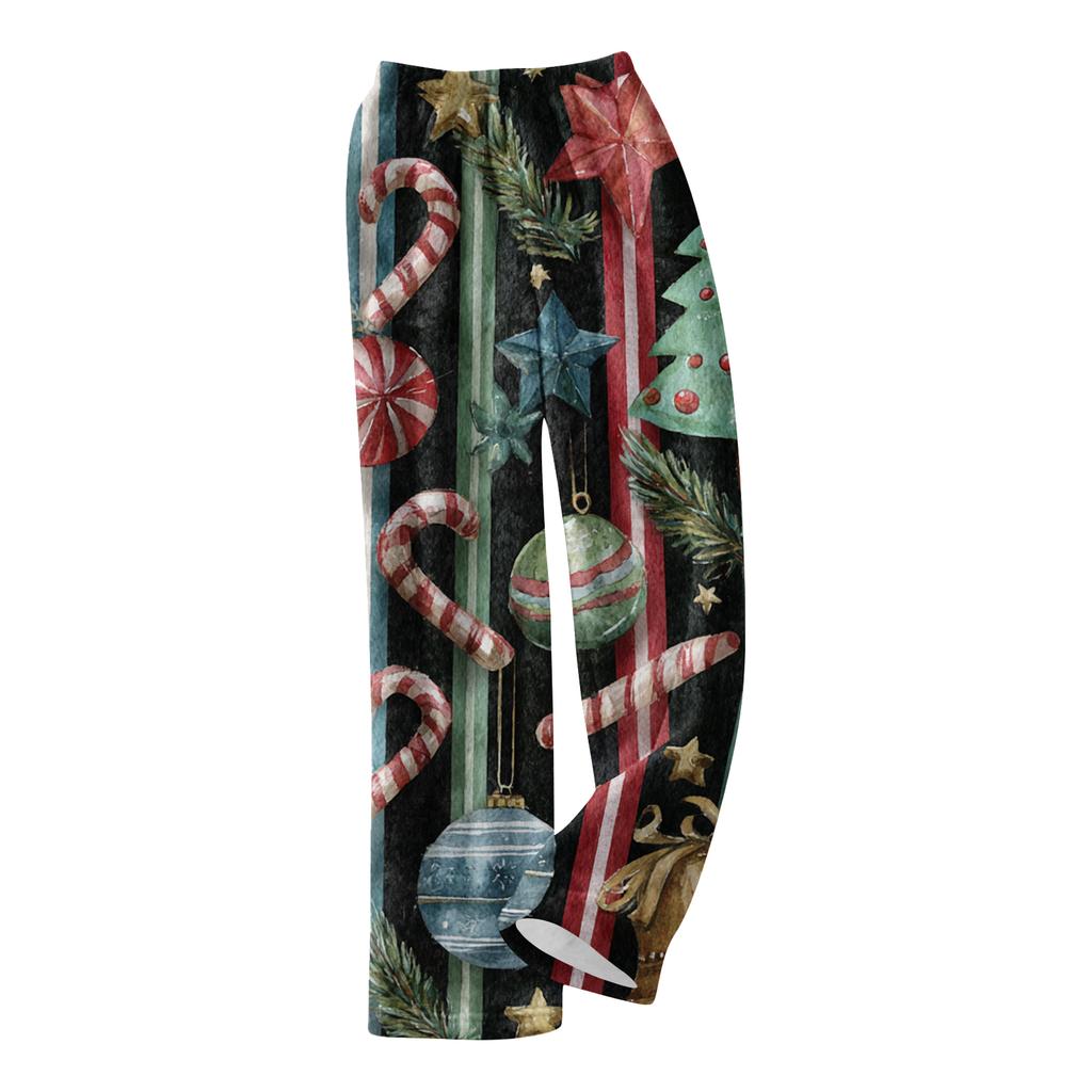 Women's Casual Fashion Christmas Printed Flannel Pants Pajama Pants