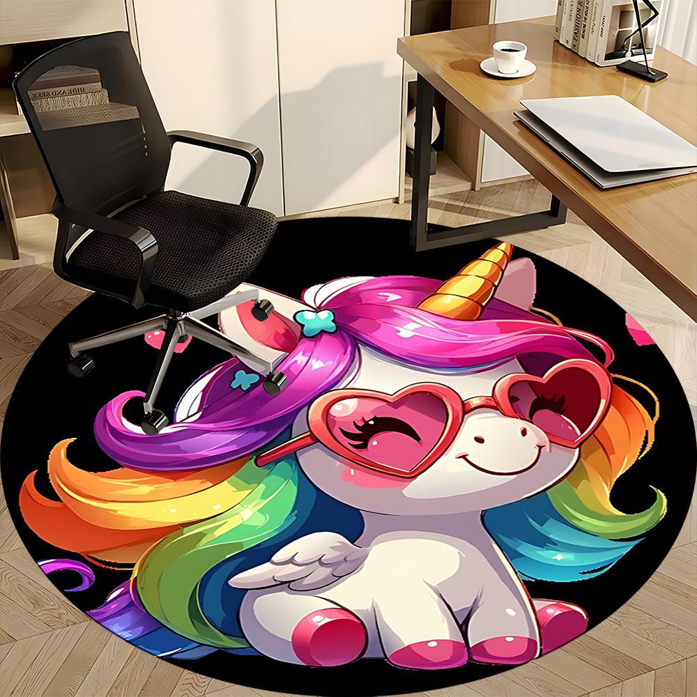 1pc My Little Pony Office Round Area Rug, Under Office Chairs Bedroom Living Room Home Decor  a1022133