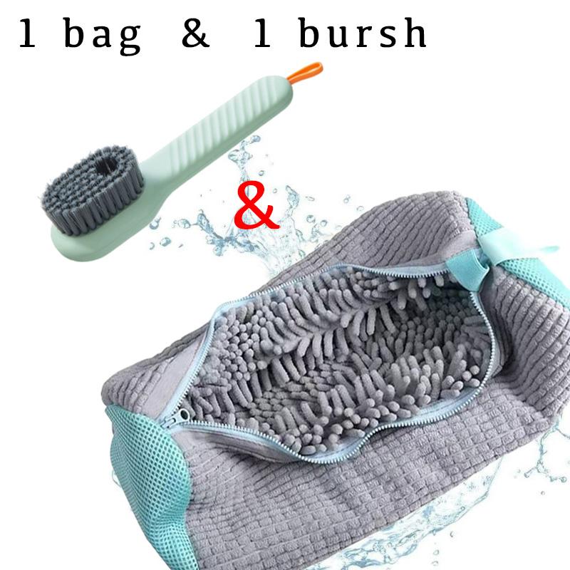Shoe Washing Bag For Laundry Reinforced Edges Anti-Tear Sneaker Cleaning Bag Durable Washer Dryer Bag For Running Shoes Bras Toy