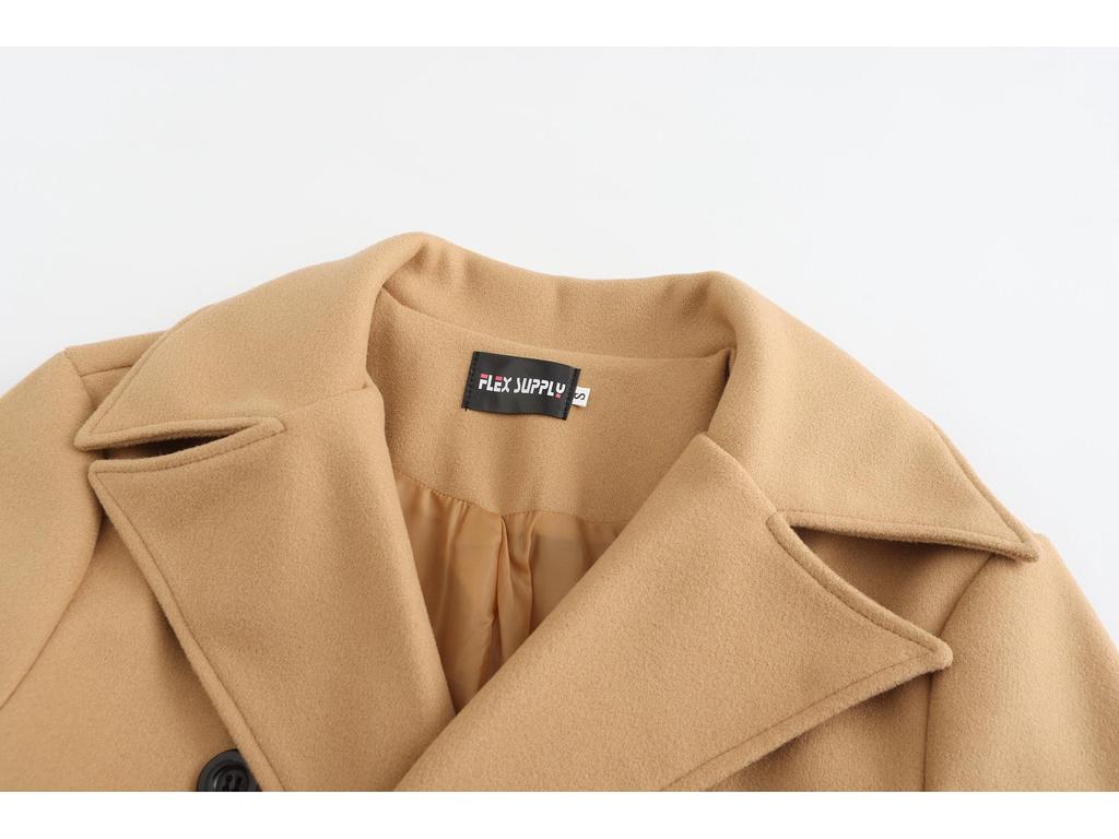 Europäischer & Amerikanischer Herren Wollmantel - Britischer Stil, Mittellang, Langarm, Herbst/Winterbekleidung.