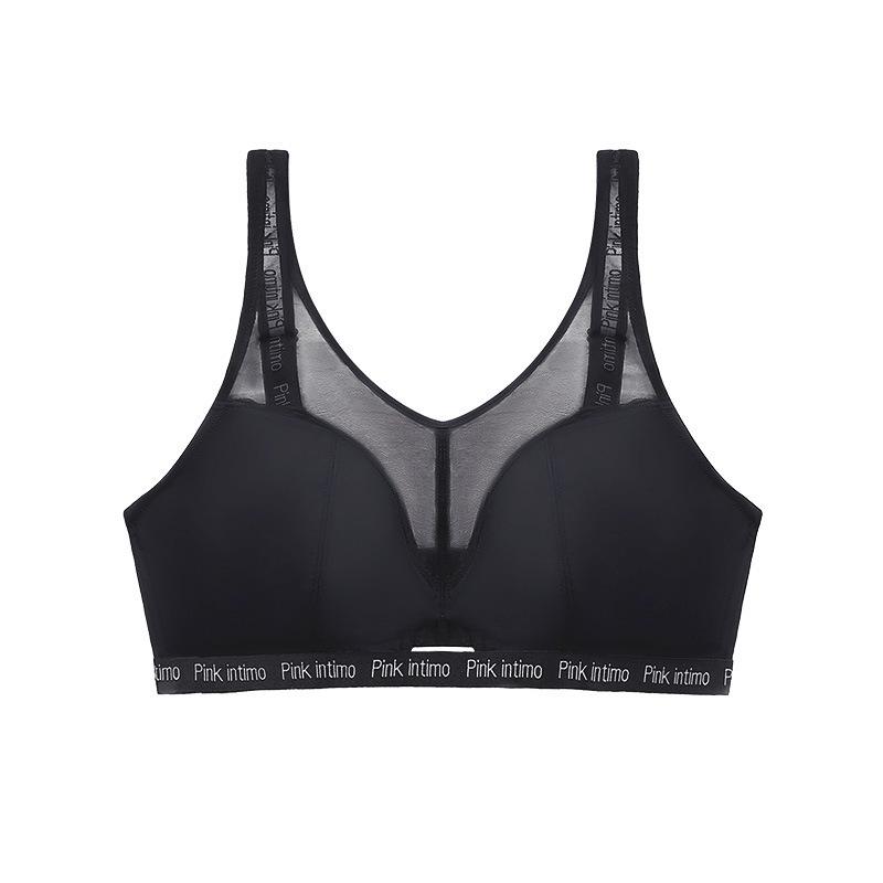 Plus Size Thin Adjustable Minimizer Bra for Women Gathered Lifting Anti-Sagging Support Intimates for Full Bust