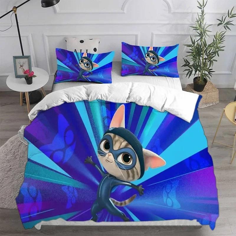 Anime Super Kitties Bettwäschesets Steppdecke Tagesdecke Bettbezug Kissenbezugsets Kinder Erwachsenengröße Heimtextilien