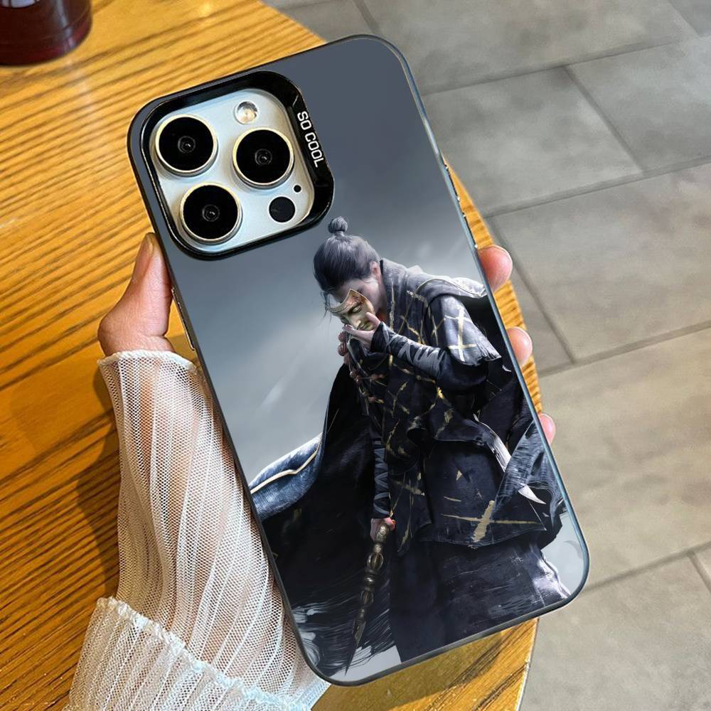 

WWM Game W-Where Winds Meet Phone Case For iPhone 16 17 15 14 12 13 Pro Max Black Candy Matte Shockproof Cover iPhone16