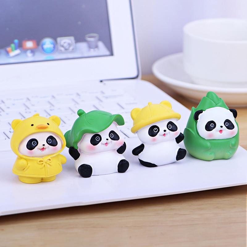 Adorable Panda Mini Ornament for Office or Car Decor