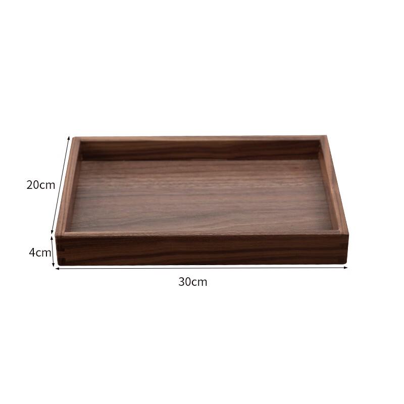 ZISIZ Black Walnut Wood Storage Tray