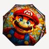1pc Stained Mario Automatic Open/Close Umbrella - Compact Travel Umbrella, Perfect for Women & Men - Ideal Birthday/Christmas Gift, 206