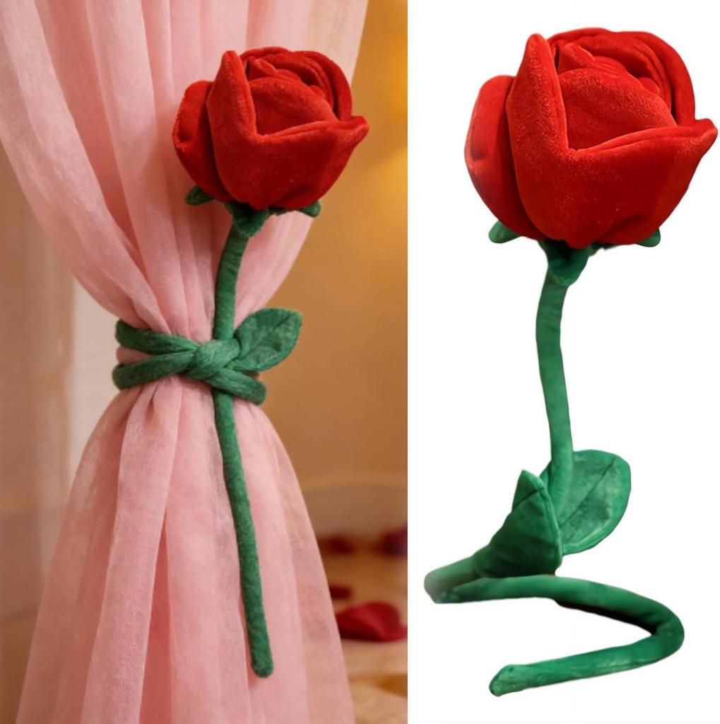 85cm Plush Rose Flower Stuffed Flower Bendable Stems Plush Bouque Soft Rose Flower 2026 Mother's Day Valentine's Day Gifts