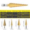 3 Teile/satz 3-12mm 4-12mm 4-20mm HSS Gerade Nut Schritt Bohrer bit Titan Beschichtet Holz Metall Loch Cutter Core Bohren Werkzeuge Set