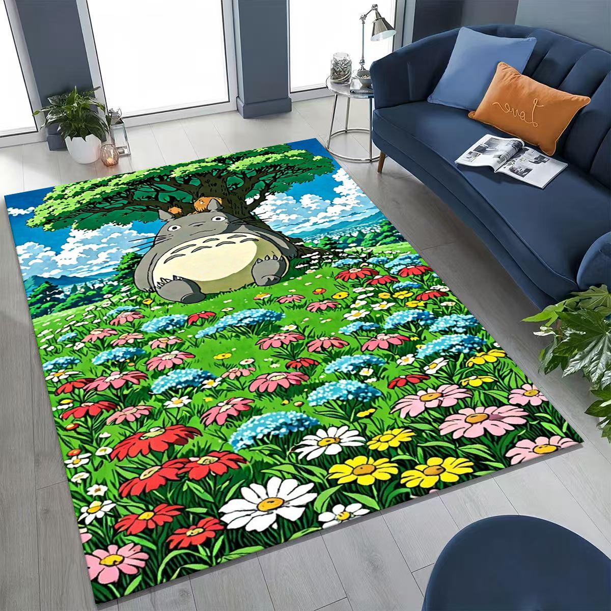 

Kawaii T-Totoros Cartoon Art Carpet Rug for Bedroom Living Room Sofa Home Doormat Decor,Large Kids play Non-slip Floor Mat 40x60cm( 15x23in )