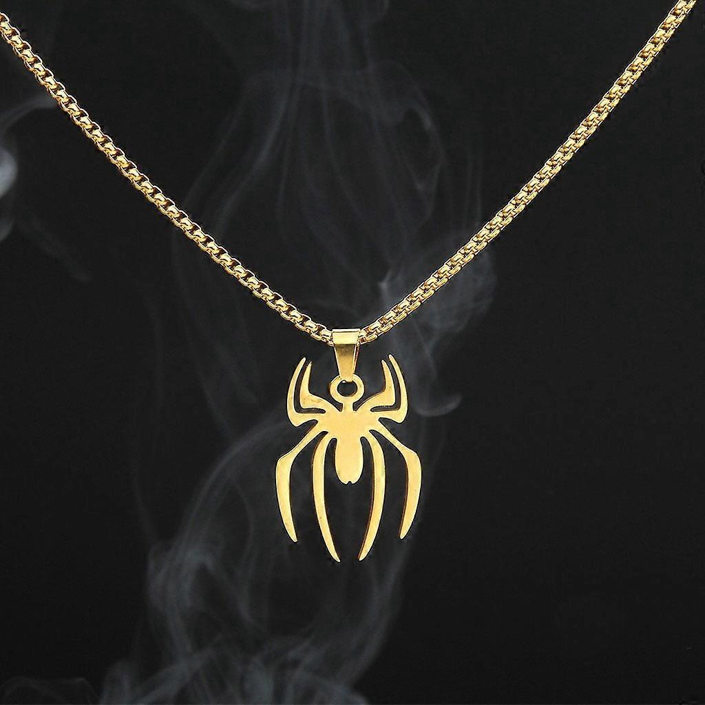 HN004:Hip-Hop Style Classic Spider Necklace For Women And Men Gold