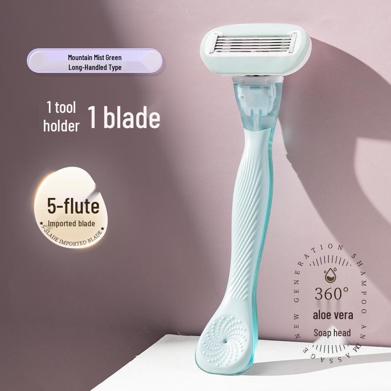 Aloe-Infused Ladies' Manual Razor for Underarms, Legs, and Bikini Area