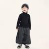 Boys Half Stand Collar Long Sleeve Bottoming Shirt Korean Style Kids Casual Top