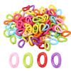 100Pcs Plastic Bird C Clips Hooks Chain Links DIY Parrot Toys Mix Color